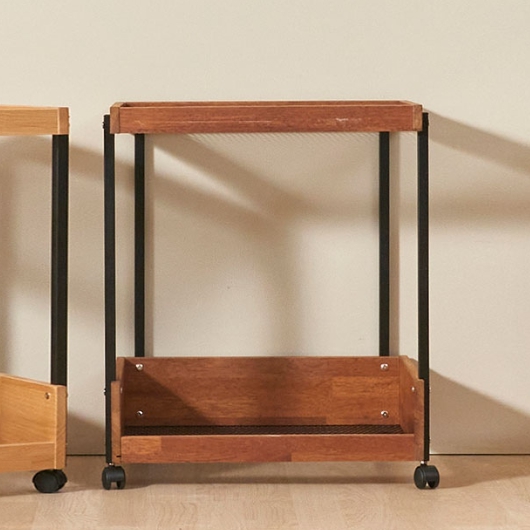 히트가구  CZ3313 멀바우 원목 이동식 트레이