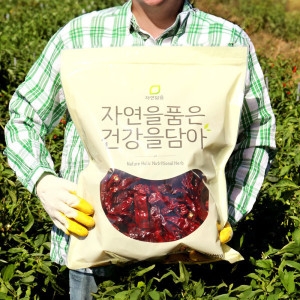 자연닮음 깨끗하게 세척한 국내산 햇 건고추 꼭지제거 600g 맛좋은 세척고추