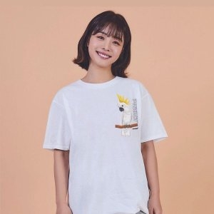 키밍 앵무새 Parrot 캐릭터반팔티 그래픽티 라운드티 W70185D_이미지