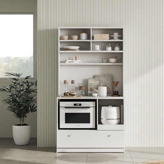 한샘 모디 주방수납 가전형 카페장 오픈형 100cm_이미지