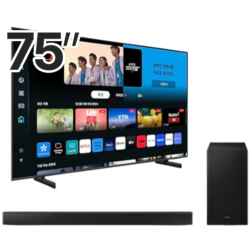 삼성전자 Crystal UHD KU75UD8100FXKR (스탠드+사운드바, HW-B650D)_이미지