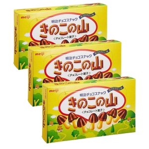 메이지 Meiji   키노코노 야마 버섯모양 초콜릿 스낵 3.1oz 88g  x 3팩_이미지