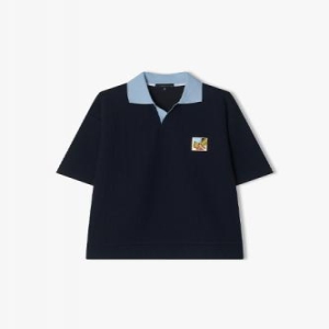 리버클래시 LLM41530 다크네이비 니트텍스쳐 칼라 탑_이미지