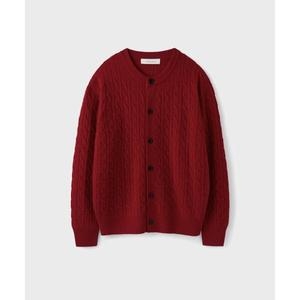 유니온 유니 BLUE CABLE WOOL CROP CARDIGAN RED -KN07RD 697784