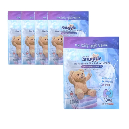 유니레버 스너글 블루스파클 플러스 실내건조 30개입 (5개)