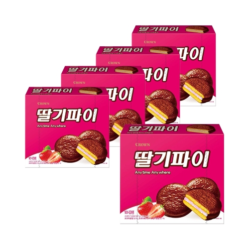 크라운제과 크라운 딸기파이 300g (5개)_이미지
