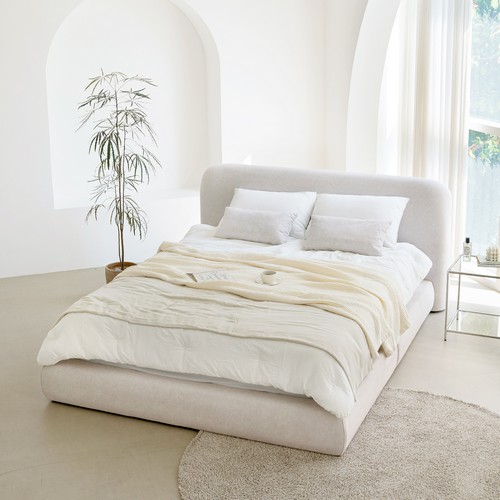 데일리리빙 드레스덴 조야 패브릭 평상형 호텔식 일반헤드형 침대 SS (매트별도)_이미지