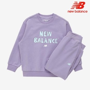  뉴발란스키즈 로고 포인트 스웻셋업 (NK9YFB101U)