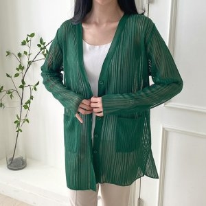 수키 시스루 세로라인 루즈핏 여름여성가디건 1101283