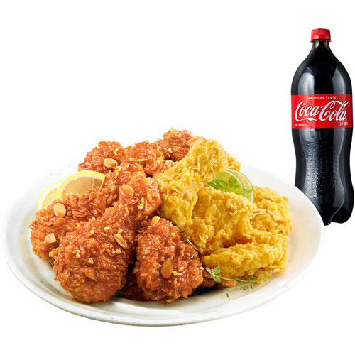BHC ㅤ후라이드반 + 양념반 + 콜라1.25L 교환권_이미지