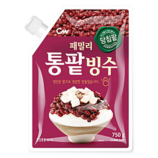 청우식품 패밀리 통팥빙수 750g (4개)