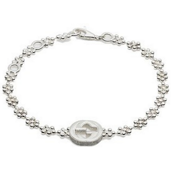구찌 인터락킹 G 실버 팔찌 YBA481687001