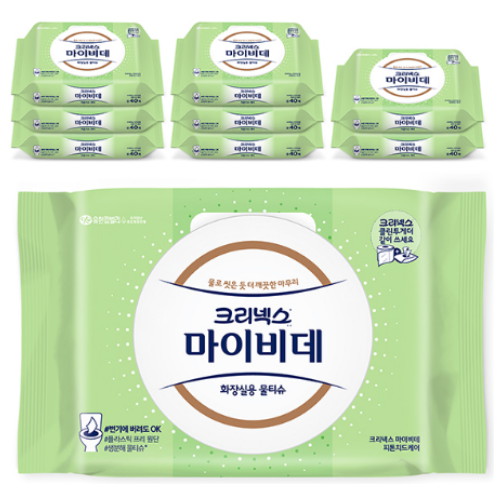 크리넥스 ㅤ마이비데 피톤치드케어 캡형 40매 (9팩)_이미지