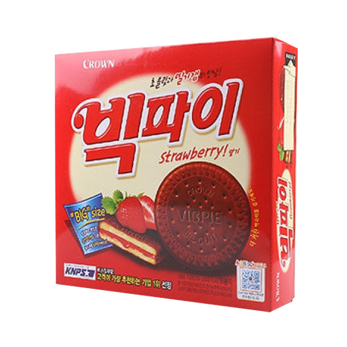 크라운제과 빅파이 딸기 324g