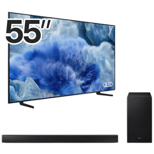 삼성전자 QLED KQ55QF8AAFXKR (스탠드+사운드바, HW-B650D)_이미지