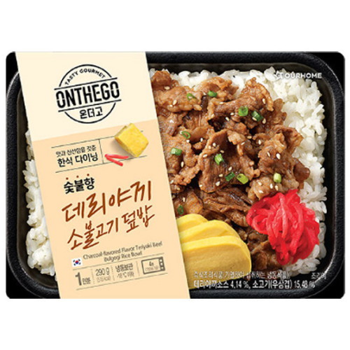 아워홈 온더고 숯불향 데리야끼 소불고기덮밥 290g (6팩)_이미지