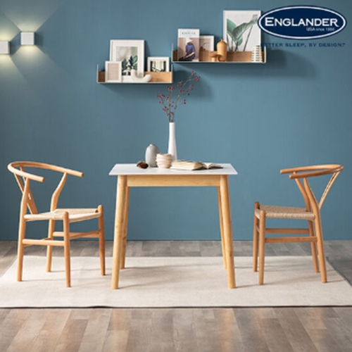 잉글랜더 모데라토 원목 통세라믹 식탁 800 (의자2개)_이미지