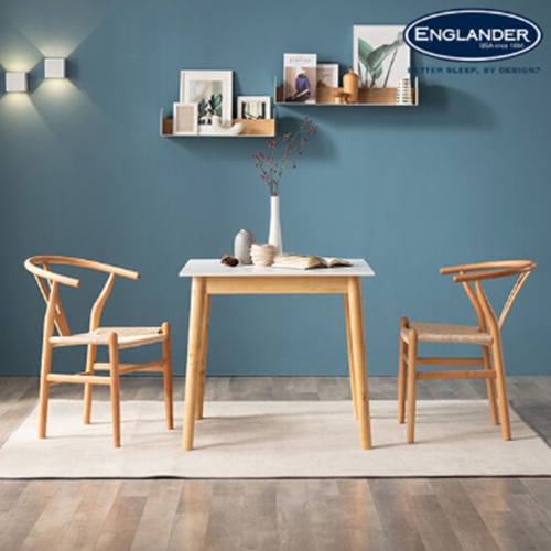 잉글랜더 모데라토 원목 통세라믹 식탁 800 (의자2개)_이미지