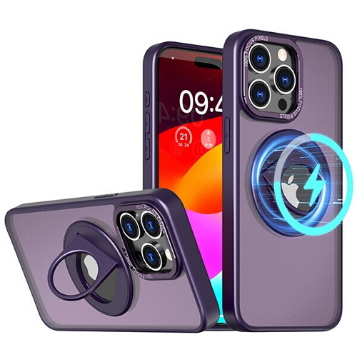 아이폰14 프로 맥세이프 반투명 매트 거치대 케이스