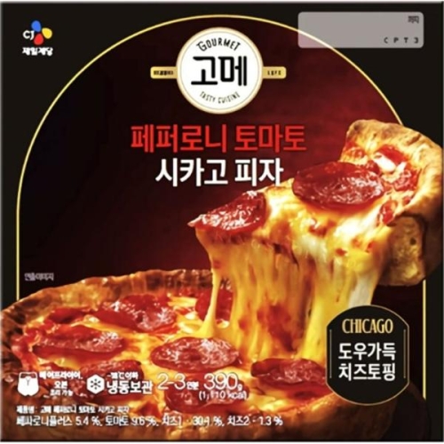 CJ제일제당 고메 페퍼로니토마토 시카고피자 390g (3개)_이미지