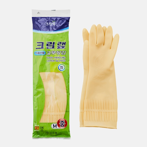 크린랲 식품전용 고무장갑 (중)