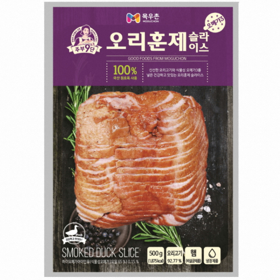 목우촌 주부9단 오리훈제 슬라이스 500g (1개)_이미지