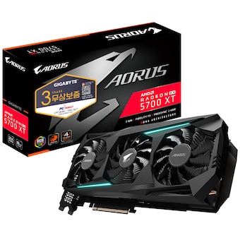 GIGABYTE AORUS <b>라데온</b> <b>RX</b> <b>5700</b> <b>XT</b> V2 D6 8GB