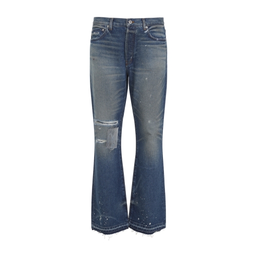 갤러리 디파트먼트 디스트레스 대거 부츠컷 진 D64640038 INDIGO_이미지