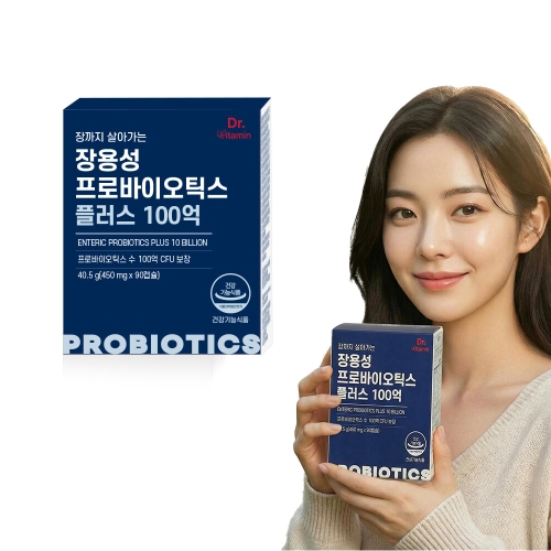 닥터비타민코리아 장까지 살아가는 장용성 프로바이오틱스 플러스 100억 90캡슐 (1개)_이미지