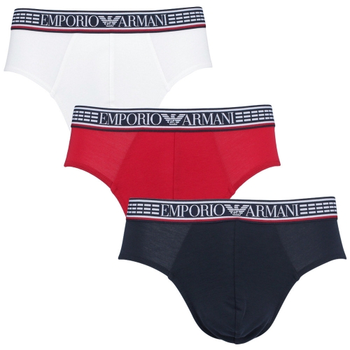 엠포리오 아르마니 스트레치 코튼 로고 3PACK 브리프 언더웨어 111734 2R715 21320