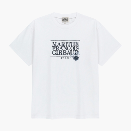 스탬프 클래식 로고 티셔츠 MFG46UTS218 WHT BLK CRM