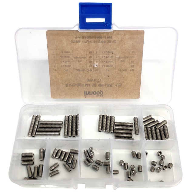 육각렌치볼트 무두 스텐 8종 세트 M4 W107