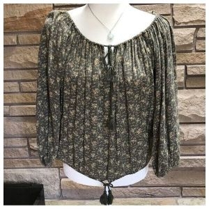 폴로 데님 서플라이 AI 보호 태슬 탑 그린 플로럴 프린트 XS 2397425_이미지