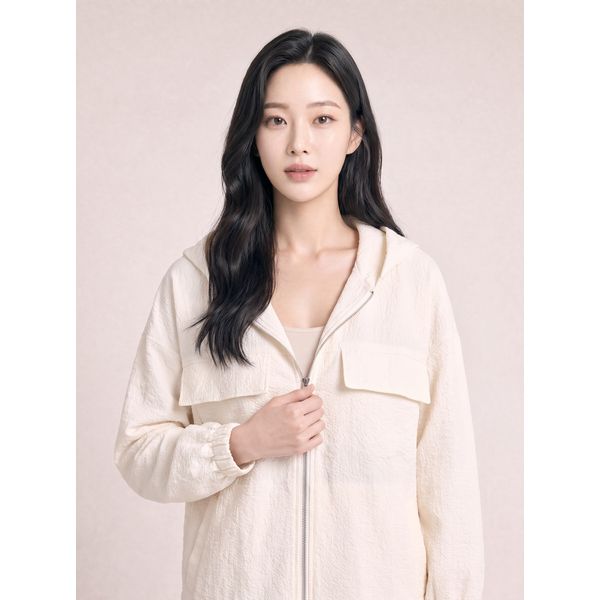올리비아하슬러 크림 썸머 포켓 시어서커 점퍼 OHCMJP701_이미지