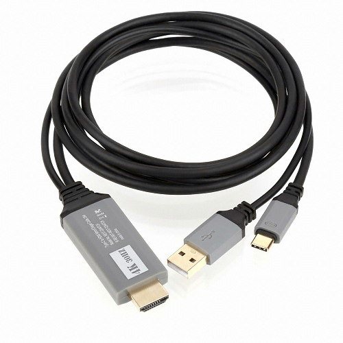 이지넷유비쿼터스 넥스트 C to HDMI 충전지원 케이블 NEXT-2244TCH (2m)_이미지