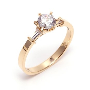 비앤비골드 14K 반지 심플 원큐빅링 여성반지_NAR7868