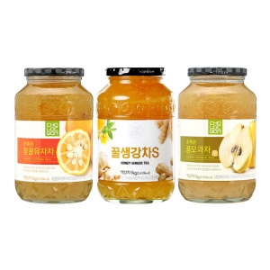 초록원 꿀유자차 +꿀생강차S +꿀모과차 3kg