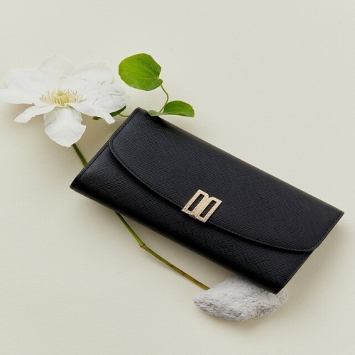 LF 닥스 여성 블랙 DD로고 소가죽 장지갑 WCWA4F451BK