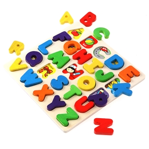 알파벳 입체 판퍼즐 WOODENTOY-B 1개 26피스