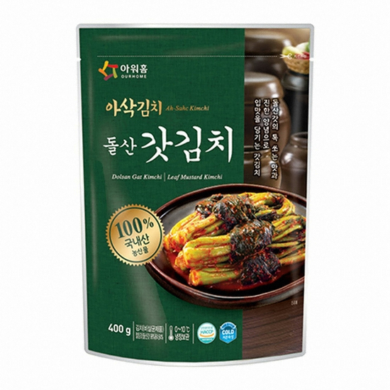 아워홈 아삭김치 갓김치 400g (1개)