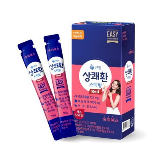 삼양식품 상쾌환 스틱형 레드 배&사과맛 18g 10포 (3개)_이미지