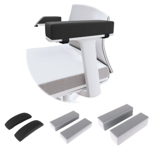 띵덕 책상 의자 팔걸이 팔꿈치 팔받침 쿠션 5cm 10cm 굴곡형 벽돌형 1개 5cm굴곡형 블랙_이미지