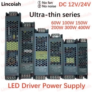 DC 12V 24V LED 전기 공급 AC190-240 V 무소음 빛 변압기 60W 100W 200W 300W 400W LED .._이미지
