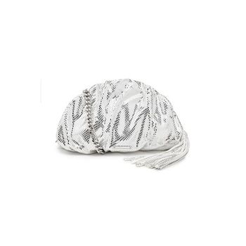 우먼 Ruched 클러치 파우치 스몰 실버 11326111