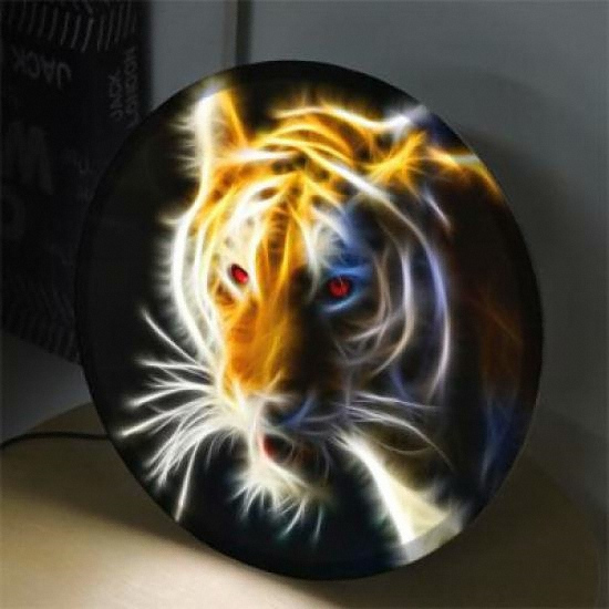 LED 빛나는호랑이 액자 무드등 35cm