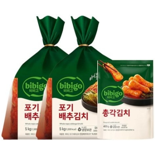 비비고 포기 배추김치 5kg x 2개 + 총각김치 400g (1개)_이미지