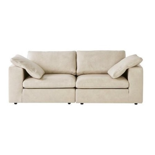 까사미아 캄포레더 천연가죽 소파 3인용