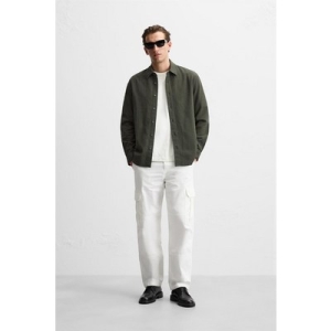 자라 코튼-리넨 셔츠 컬러 카키619950 L KR 100-105_이미지