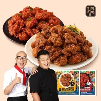 굿지앤 천하일미 <b>닭강정</b> 매콤양념 250g x 3팩 + 달콤간장 250g x 3팩 세트