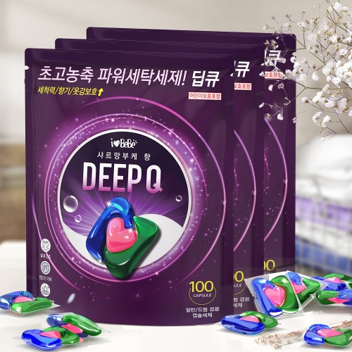 아이러브베베 딥큐 캡슐세제 샤르망부케 100개입 (3개)_이미지